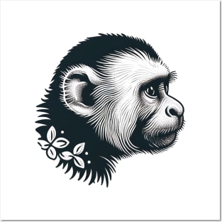 Sad Capuchin Monkey Posters and Art